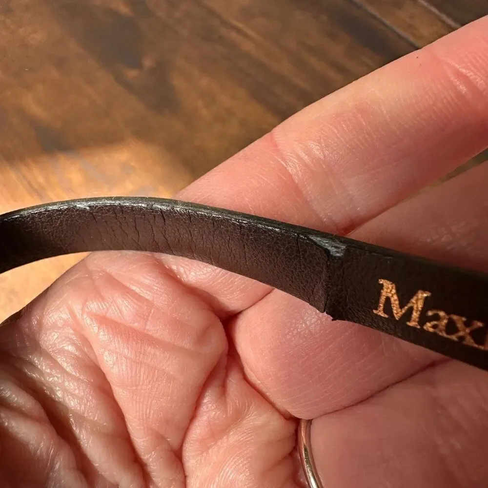 MaxMara Thin‎ Olive Green Leather Belt Size 40